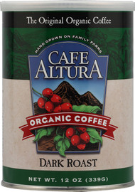 3 PACK of Cafe Altura Organic Ground Coffee Dark Roast -- 12 oz