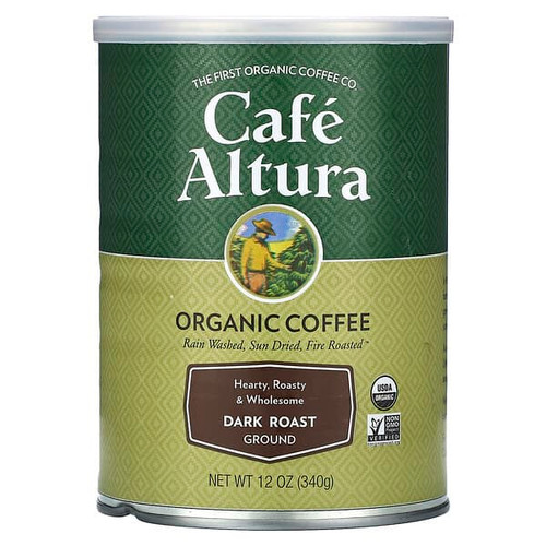 <img alt="Cafe Altura, Organic Coffee, Ground, Dark Roast, 12 oz (340 g) (Discontinued Item)" title="Cafe Altura, Organic Coffee, Ground, Dark Roast, 12 oz (340 g) (Discontinued Item),032843334639"