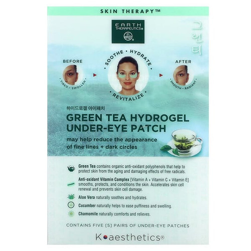 <img alt="Earth Therapeutics, Green Tea Hydrogel Under-Eye Patch, 5 Pairs" title="Earth Therapeutics, Green Tea Hydrogel Under-Eye Patch, 5 Pairs,704694017008"