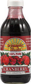 3 PACK of Dynamic Health Pure Cranberry Juice Concentrate Unsweetened -- 8 fl oz