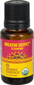 3 PACK of Desert Essence Breathe Deeply Cleansing Organic Essential Oil -- 0.5 fl oz