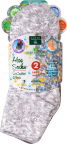 3 PACK of Earth Health-promotings Aloe Moisture Aloe Socks Gray Plaid -- 2 Pairs