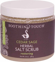 3 PACK of Soothing Touch Cedar Sage Herbal Salt Scrub -- 20 oz