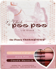 3 PACK of Simone Chickenbone La Chick Poo Poo Lip Glace Trio -- 1 Pack
