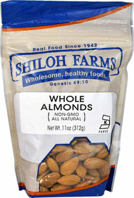 3 PACK of Shiloh Farms Whole Almonds -- 11 oz