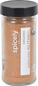 3 PACK of Spicely Organics Nutmeg Ground Jar -- 1.9 oz