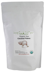3 PACK of Windy City Organics Raw Guru Organic Raw Coconut Flakes -- 16 oz