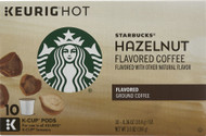 3 PACK of Starbucks Flavored Ground Coffee Hazelnut -- 10 K-Cups