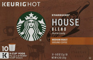 3 PACK of Starbucks Ground Coffee Medium Roast House Blend -- 10 K-Cups