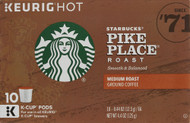 3 PACK of Starbucks Ground Coffee Medium Roast Pike Place Roast -- 10 K-Cups