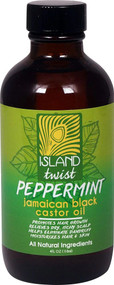 3 PACK of Island Twist Jamaican Black Castor Oil Peppermint -- 4 fl oz