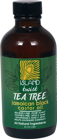 3 PACK of Island Twist Jamaican Black Castor Oil Tea Tree -- 4 fl oz