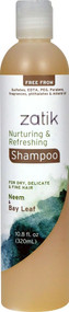 3 PACK of Zatik Nurturing & Refreshing Shampoo Neem & Bay Leaf -- 10.8 fl oz