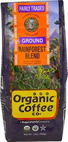 3 PACK of The Organic Coffee Co Ground Coffee Rainforest Blend -- 12 oz