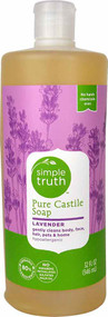 3 PACK of Simple Truth Pure Castile Soap Lavender -- 32 fl oz