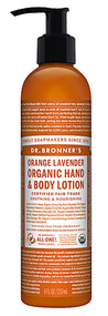 3 PACK of Dr. Bronner's Hand & Body Organic Lotion Orange Lavender -- 8 fl oz