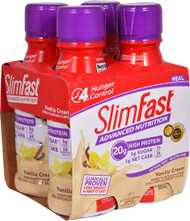 3 PACK of SlimFast Advanced Nutrition High Protein RTD Shake Vanilla Cream -- 4 Bottles