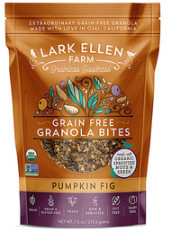 3 PACK of Lark Ellen Farm Organic Grain Free Granola Bites Gluten Free Pumpkin Fig -- 8 oz