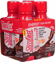 3 PACK of SlimFast Advanced Energy Shake RTD Mocha Cappuccino -- 4 Bottles