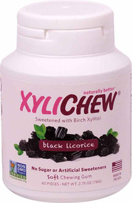 3 PACK of XyliChew Soft Chewing Gum Black Licorice -- 60 Pieces