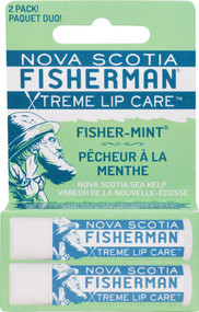 3 PACK of Nova Scotia Fisherman Lip Balm Fisher-Mint 2 Pack -- 0.36 oz