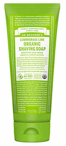 3 PACK of Dr. Bronner's Organic Shaving Gel Lemongrass Lime -- 7 fl oz