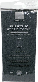 3 PACK of Earth Health-promotings Pure Fx Puryifying Exfoliating Hydro Towel Black -- 1 Towel