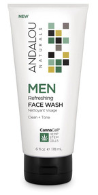 3 PACK of Andalou Naturals MEN Refreshing Face Wash -- 6 fl oz