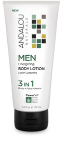 3 PACK of Andalou Naturals MEN Energizing Body Lotion 3 In 1 -- 8.5 fl oz
