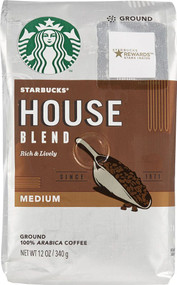 3 PACK of Starbucks Ground Coffee Medium Roast House Blend -- 12 oz