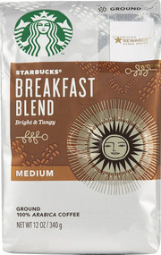 3 PACK of Starbucks Ground Coffee Medium Roast Breakfast Blend -- 12 oz