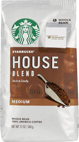 3 PACK of Starbucks Whole Bean Coffee Medium Roast House Blend -- 12 oz