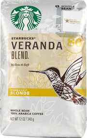 3 PACK of Starbucks Whole Bean Coffee Blonde Roast Veranda Blend -- 12 oz