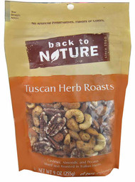 3 PACK of Back To Nature Trail Mix Tuscan Herb Roasts -- 9 oz