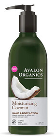 3 PACK of Avalon Organics Hand and Body Lotion Moisturizing Coconut -- 12 oz