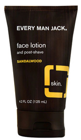 3 PACK of Every Man Jack Face Lotion and Post-Shave Sandalwood -- 4.2 fl oz