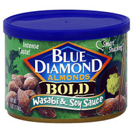 3 PACK of Blue Diamond Almonds Bold Wasabi & Soy Sauce -- 6 oz