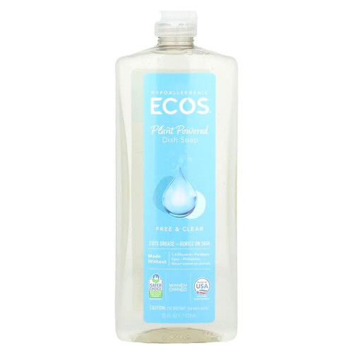 <img alt="Earth Friendly Products, Ecos, Plant Powered Dish Soap, Free & Clear, 25 fl oz (739 ml)" title="Earth Friendly Products, Ecos, Plant Powered Dish Soap, Free & Clear, 25 fl oz (739 ml),749174097217"