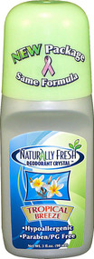 3 PACK of Naturally Fresh Roll On Deodorant Crystal Tropical Breeze -- 3 oz