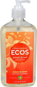 3 PACK of Earth Friendly Ecos Hand Soap Orange Blossom -- 17 fl oz