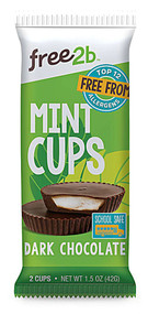 3 PACK of Free2b Mint Cups Dark Chocolate -- 2 Cups