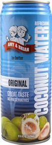 3 PACK of Amy and Brian Coconut Water Original -- 17.5 fl oz