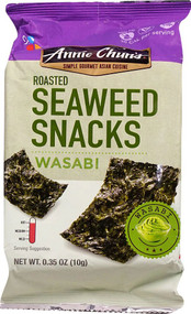 3 PACK of Annie Chun's Roasted Seaweed Snacks Wasabi -- 0.35 oz