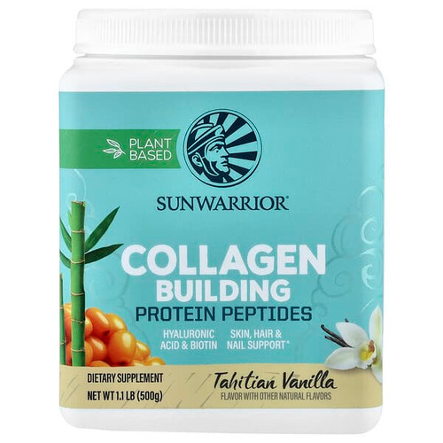 <img alt="Sunwarrior, Plant-Based Collagen Building Protein Peptides, Tahitian Vanilla, 1.1 lb (500 g)" title="Sunwarrior, Plant-Based Collagen Building Protein Peptides, Tahitian Vanilla, 1.1 lb (500 g),814784026527"
