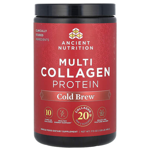 <img alt="Ancient Nutrition, Multi Collagen Protein, Cold Brew, 1.09 lbs (496 g)" title="Ancient Nutrition, Multi Collagen Protein, Cold Brew, 1.09 lbs (496 g),816401022516"