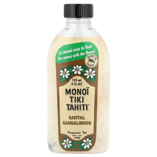 <img alt="Monoi Tiare Tahiti, Monoi Tiki Tahiti, Coconut Oil, Santal Sandalwood, 4 fl oz (120 ml)" title="Monoi Tiare Tahiti, Monoi Tiki Tahiti, Coconut Oil, Santal Sandalwood, 4 fl oz (120 ml),715783673746"