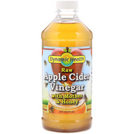 3 PACK OF Dynamic Health  Laboratories, Raw Apple Cider Vinegar with Mother & Honey, 16 fl oz (473 ml)