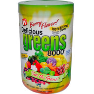 Greens World, Delicious Greens 8000, Berry Flavor, Powder, 10.6 oz (300 g)