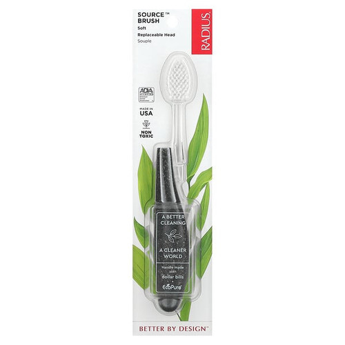 <img alt="RADIUS, Source Brush, Soft, Replaceable Head, 1 Toothbrush" title="RADIUS, Source Brush, Soft, Replaceable Head, 1 Toothbrush,085178000656"