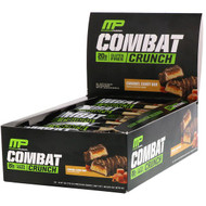MusclePharm, Combat Crunch, Caramel Candy Bar, 12 Bars, 2.57 oz (73 g) Each